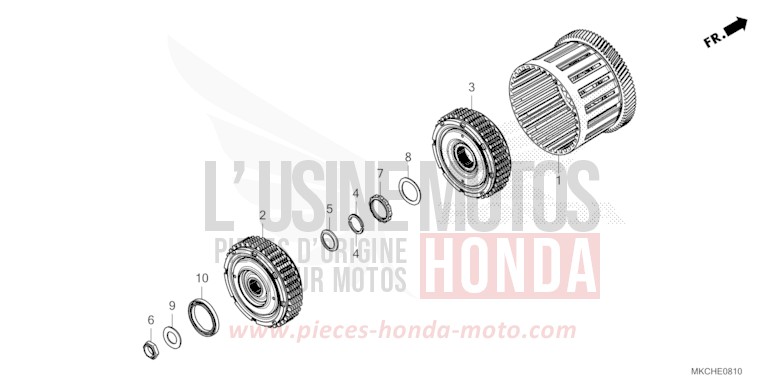 CLUTCH (DCT) for Gold Wing PEAL DEEP MUD GRAY (NHC47B) from 2021